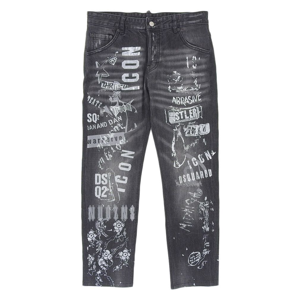 ② DSQUARED2 ペイント デニム 48 ディースクエアード cool guy 