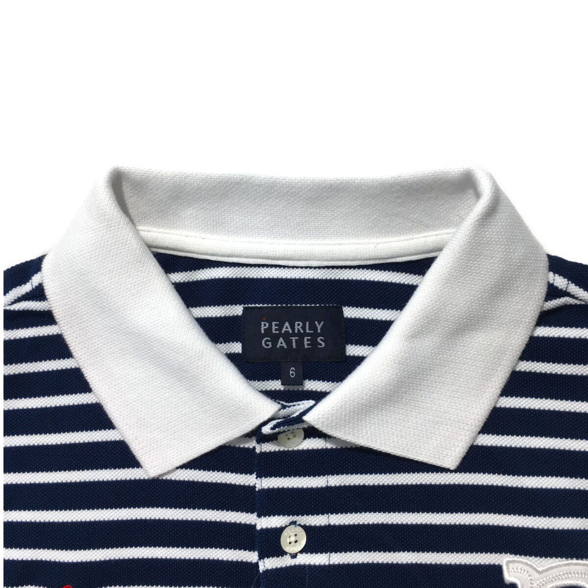 PEARLY GATES 半袖シャツ ネイビー 00 未使用品タグ付 中古 メンズ パーリーゲイツ PEARLY GATES 半袖ポロシャツ 6(LL