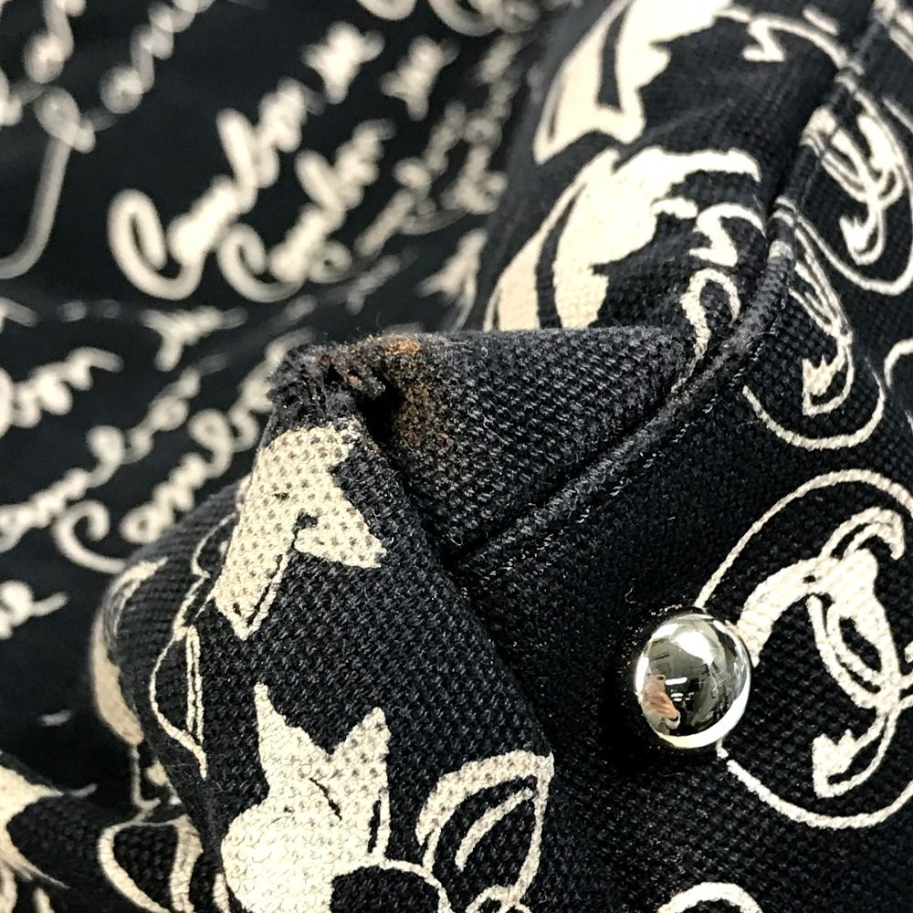 CHANEL シャネル トートバッグ カメリア ロゴ バケツ キャンバス