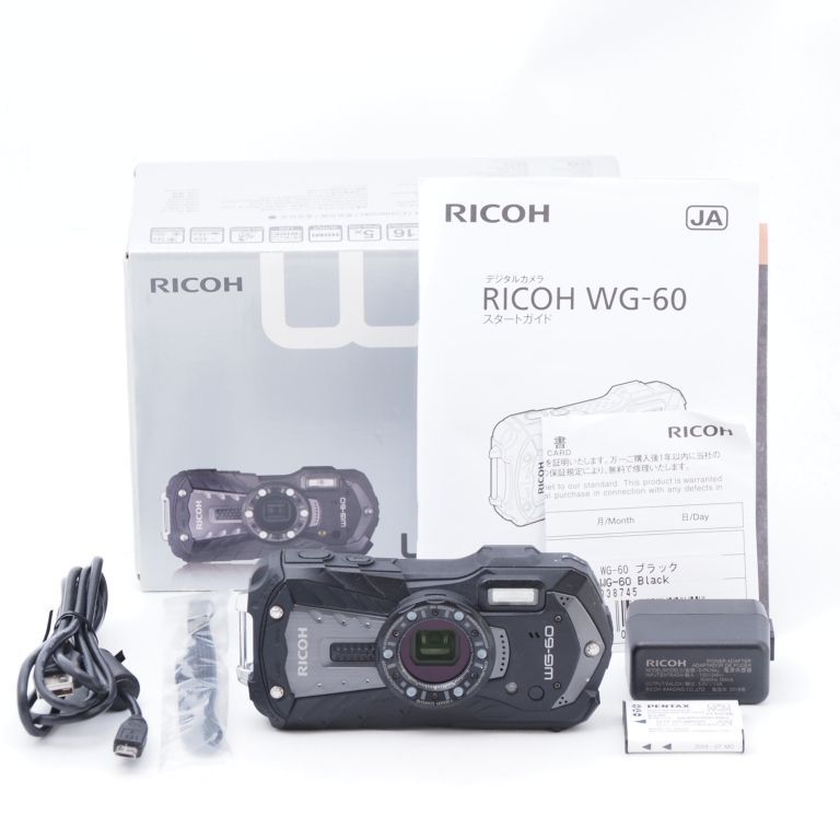 RICOH リコーWG-60 ブラック 本格防水デジタルカメラ - メルカリ