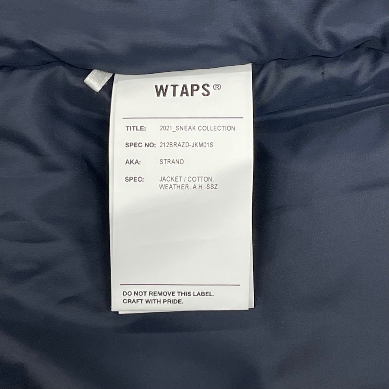 WTAPS 21AW STRAND / JACKET / COTTON. WEATHER. A.H. SSZ コラボ