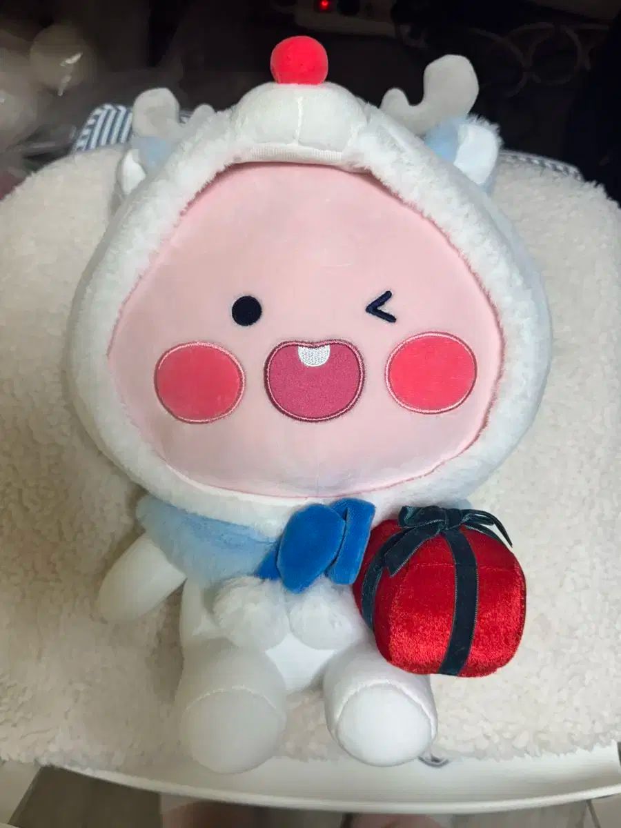 【雷市場（ポンジャン）商品韓国直送】 KAKAO FRIENDS(カカオフレンズ) ルドルフグリッタードールピーチ (オプションあり)