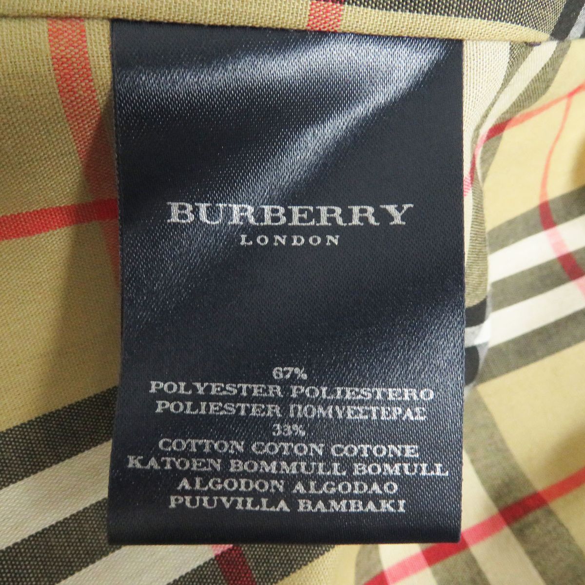 未使用品□BURBERRY LONDON/バーバリーロンドン 裏ノバチェック フライ