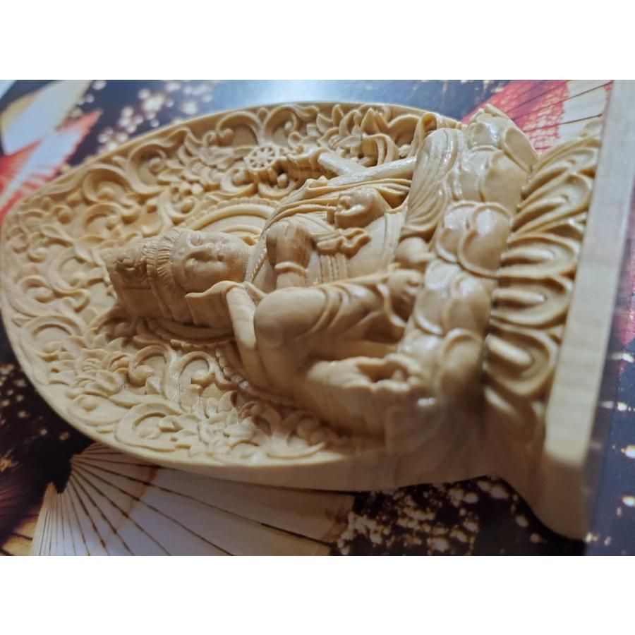 如意輪観音 木彫り 仏像 如意輪観音像 座像 仏教美術 置物 木彫 仏像 
