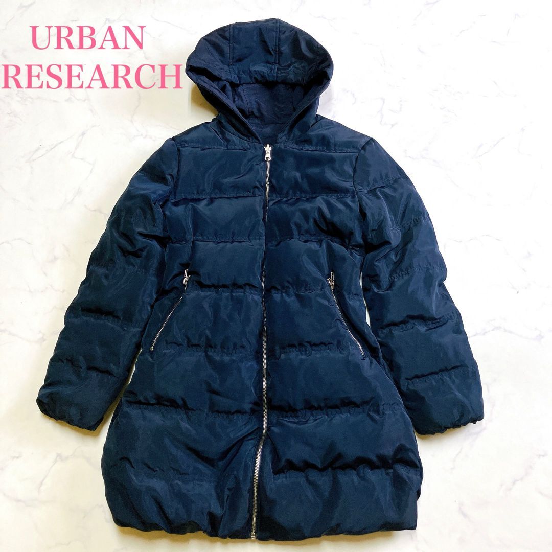 【格安SALEスタート！】 URBAN RESEARCH アーバンリサーチ ロングダウンコート フード フェザー 2way リバーシブル ウエストドローコード調整 フリーサイズ
