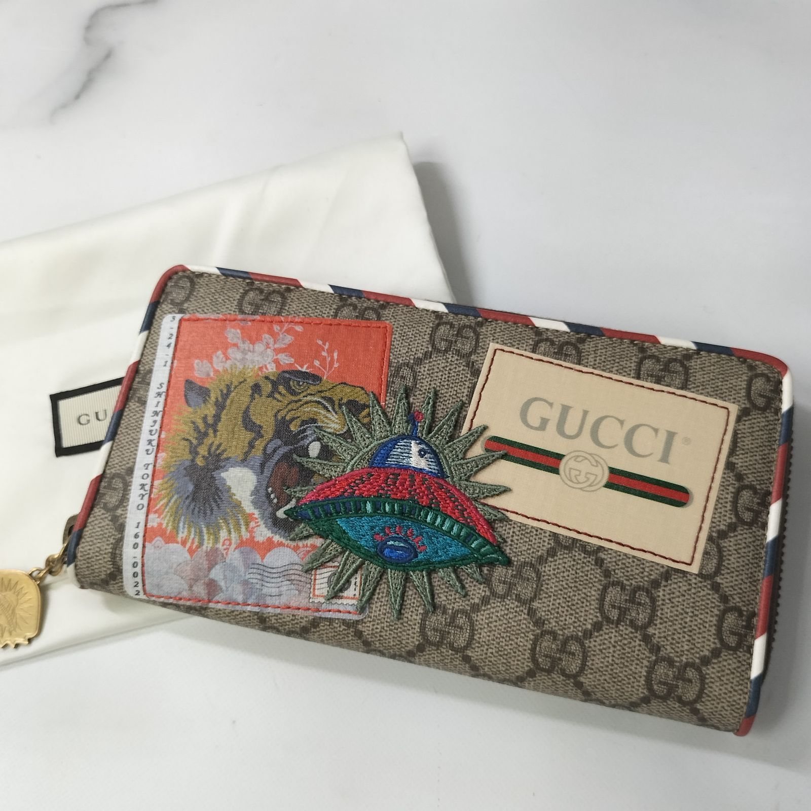 GUCCI 長財布 タイガー GGスプリーム キャンバス 未使用 www.pothashang.in