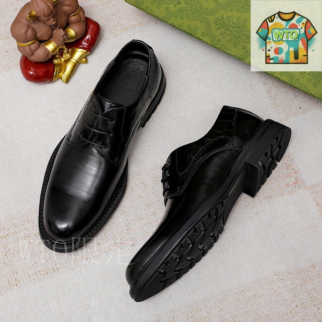 GUCCI メンズ ビジネス フォーマル レザーシューズ02-FS08