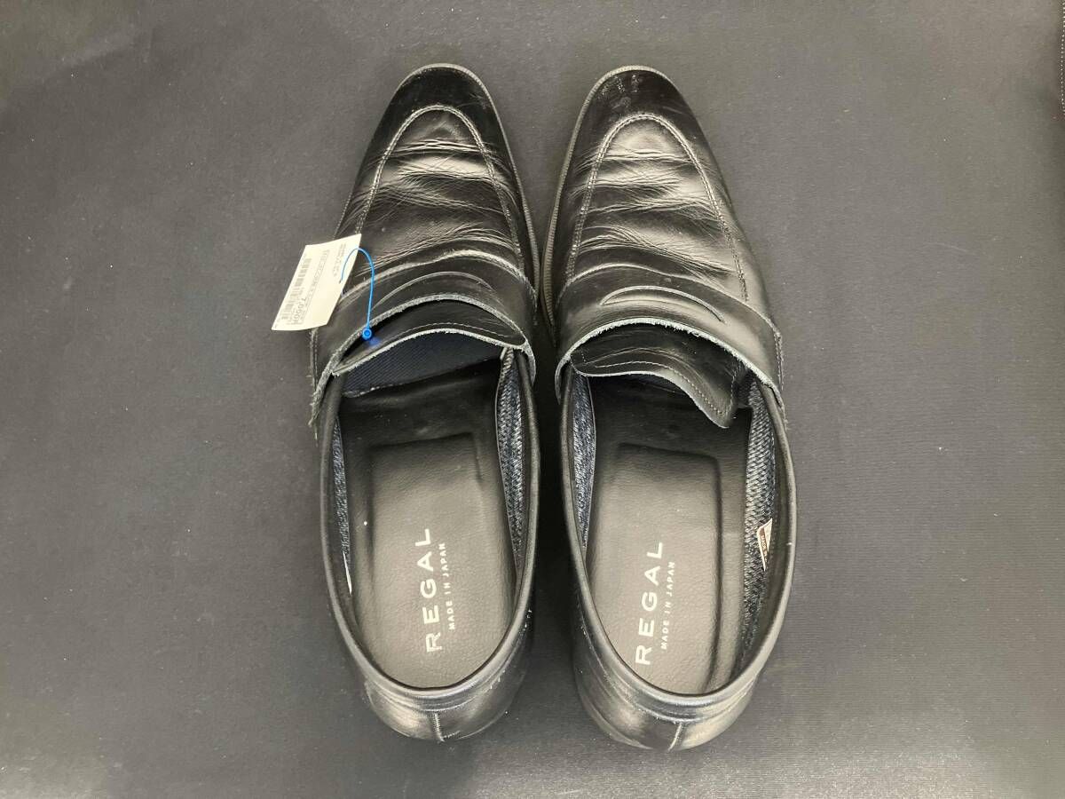 未使用級【REGAL】リーガル ローファー/2177/ペニーローファー◎黒 REGAL リーガル コインローファー 2177 ペニーローファー ビジネス
