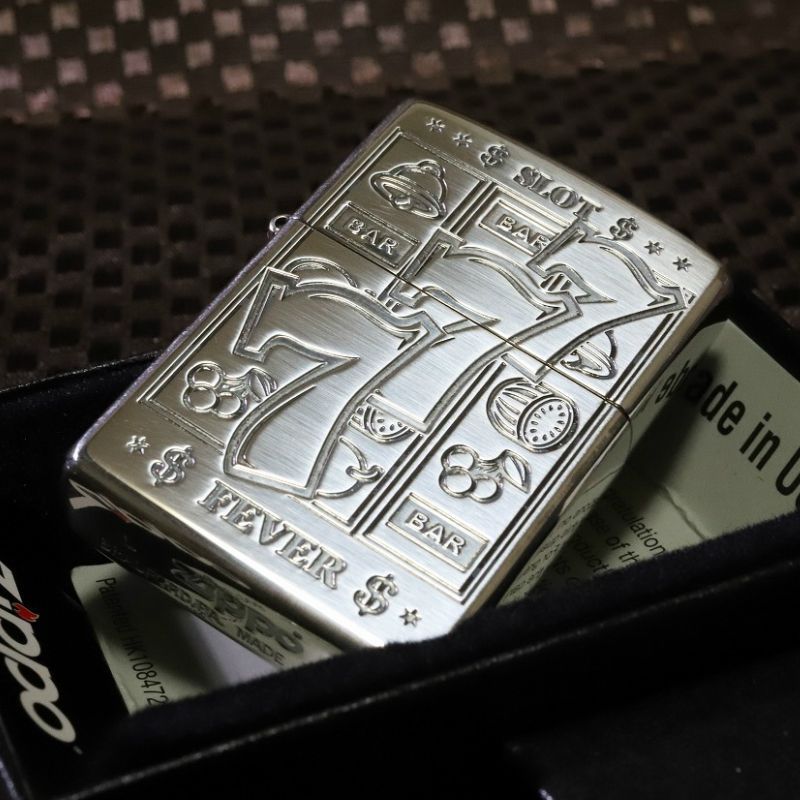 【ZIPPO】ジャックポット 777 スロット シルバー 両面加工 幸運 ジッポ スリーセブン ラッキー zippo パチンコジッポ パチスロジッポ クリスマスプレゼント GOGO ビックボーナス