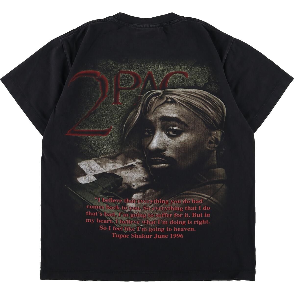 2pac トゥーパック 両面プリント ラップT バンドTシャツ バンT メンズM /eaa320026485cm袖丈