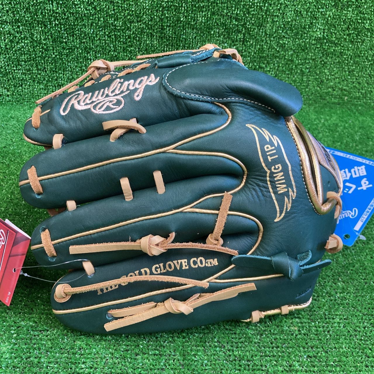 美品！ローリングス　一般軟式投手用グローブ　ハイパーテック 新品！ ローリングス 一般軟式投手用グローブ Mグリーン ハイパー