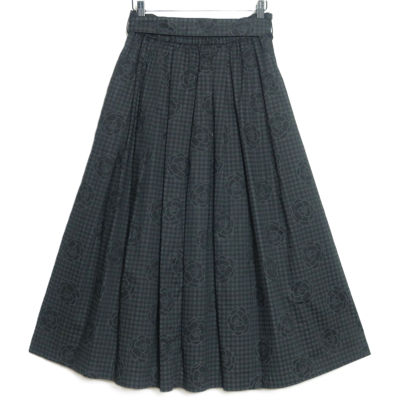 インゲボルグ スカート 美品】インゲボルグ☆カメリア&チェックpt♪ギャザースカート サイズ3