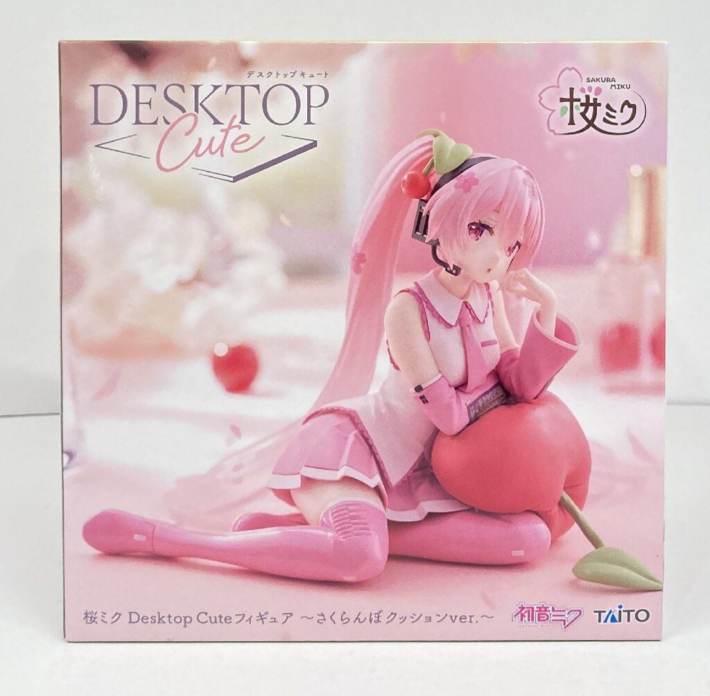 桜ミク　Desktop Cute ～さくらんぼクッションver.～　15点 タイトー Desktop Cute フィギュア 桜ミク さくらんぼクッションVer
