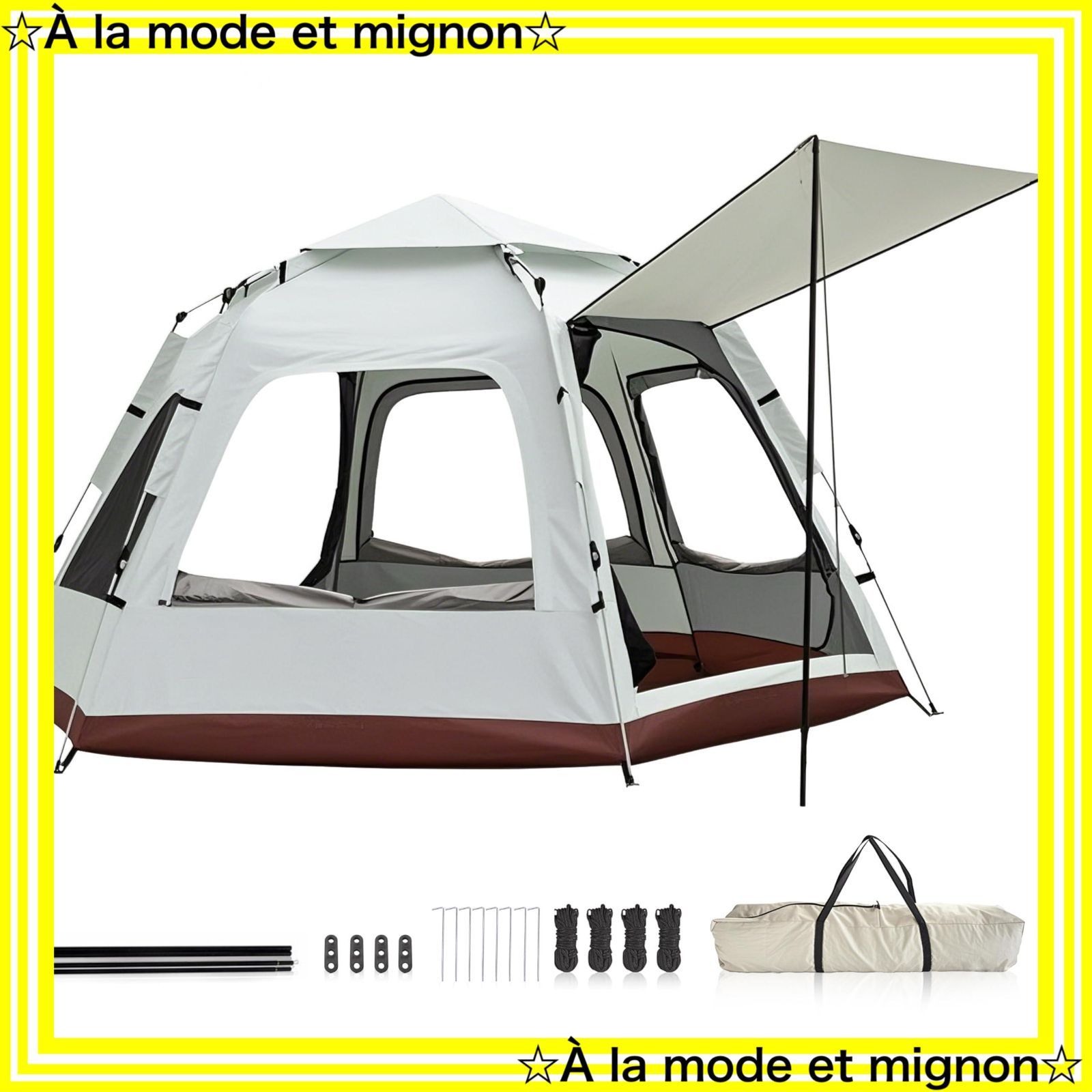 楽天市場】Haikawi ワンタッチテント キャンプテント 新六角形テント 5