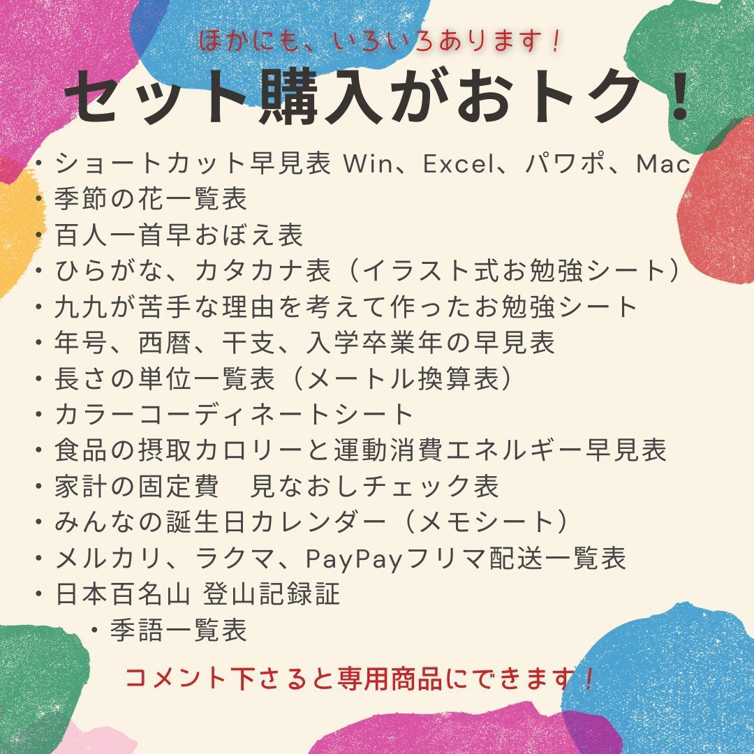 パソコン★文字入力表・キーボードの記号読み方一覧表　A4パウチ・ラミネート加工　在宅ワークの強い味方　PC入力に迷わない　効率アップ