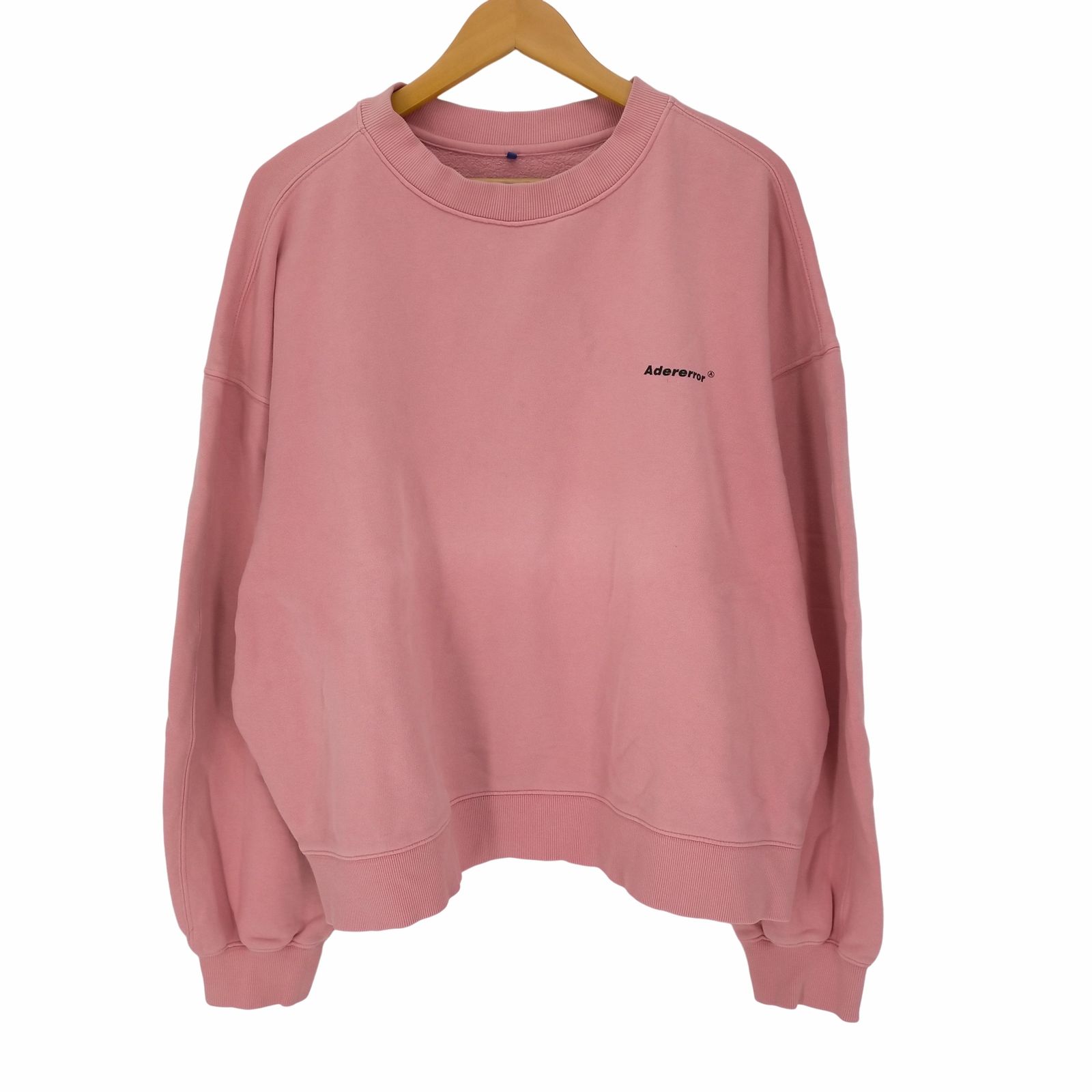 アダーエラー ADER error 19SS PINK SWEAT ロゴ プリント クルーネック  