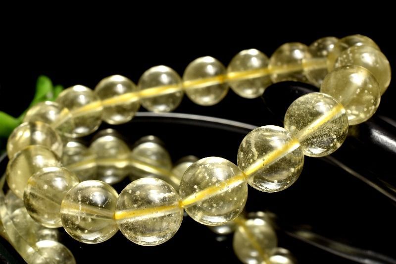 １点物 AAA クリストバライト内包 リビアングラス 10.5mm ブレスレット パワーストーン 天然石 _MB272