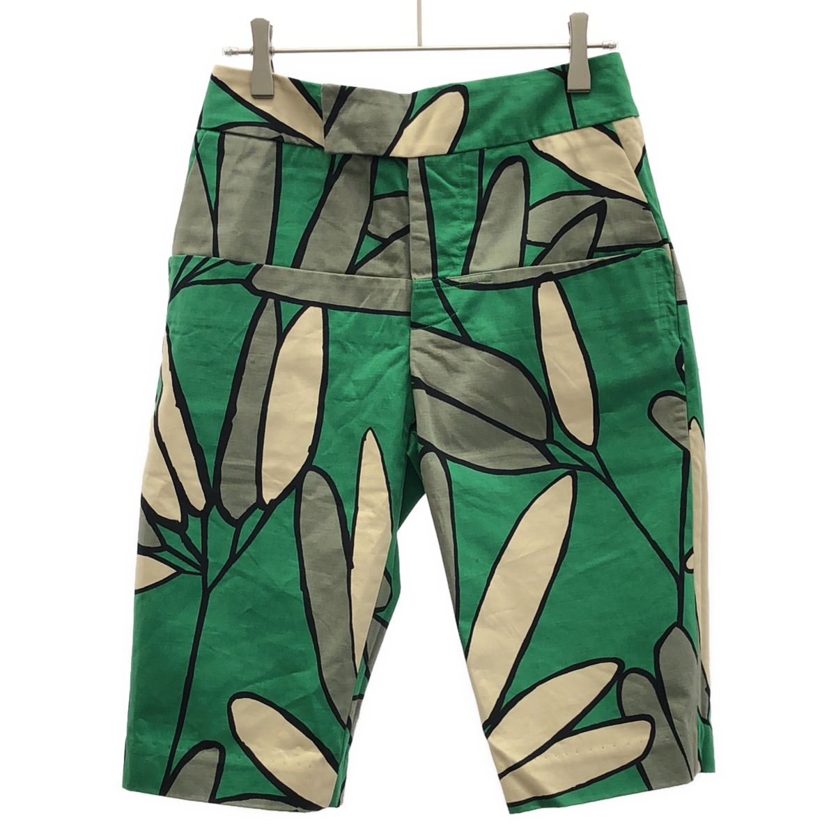 【限時特価】 MARNI マルニ 2006SS ボタニカルプリントショーツ グリーン 38 【最短翌日配送】