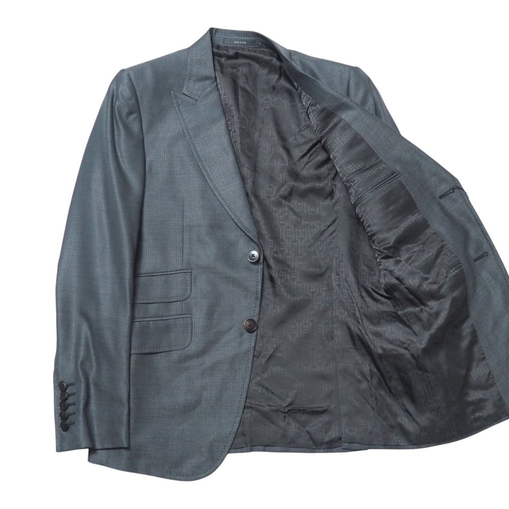□美品□GUCCI グッチ スーツ サイズ7-46 C ストライプ ブレザー
