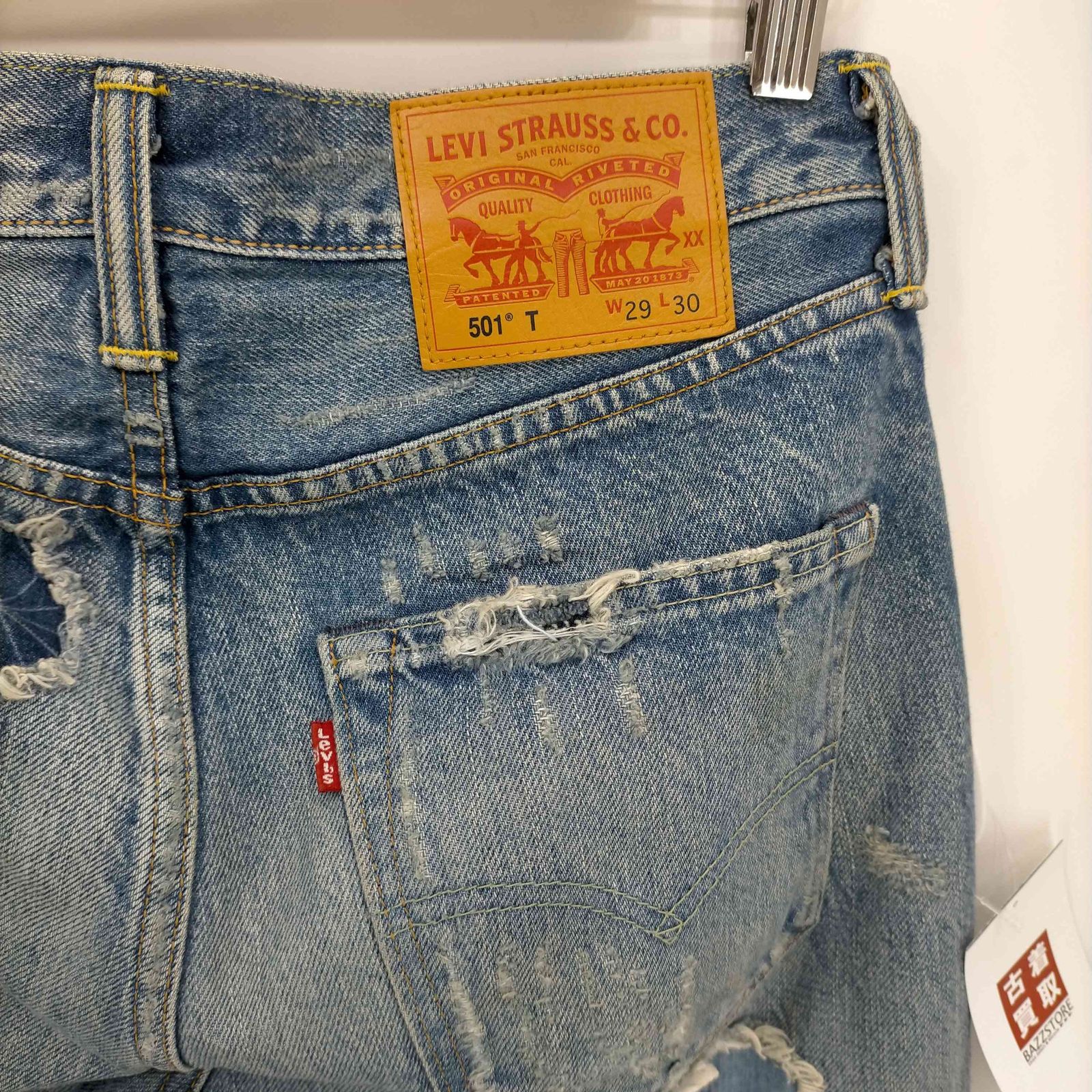 リーバイス Levis MADE IN JAPAN 501T ボタンフライダメージパッチ