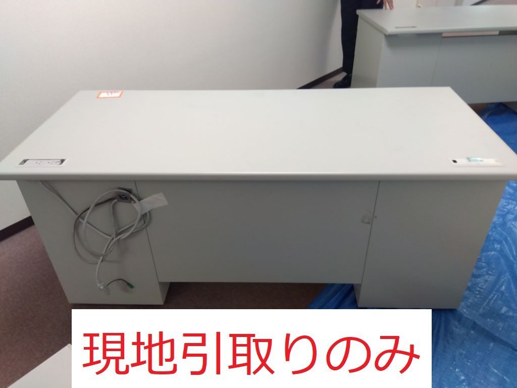 【発送不可、引取りのみ】【管理番号054】両袖机　1600幅　ライオン事務器　ED-E167D-AB-HH