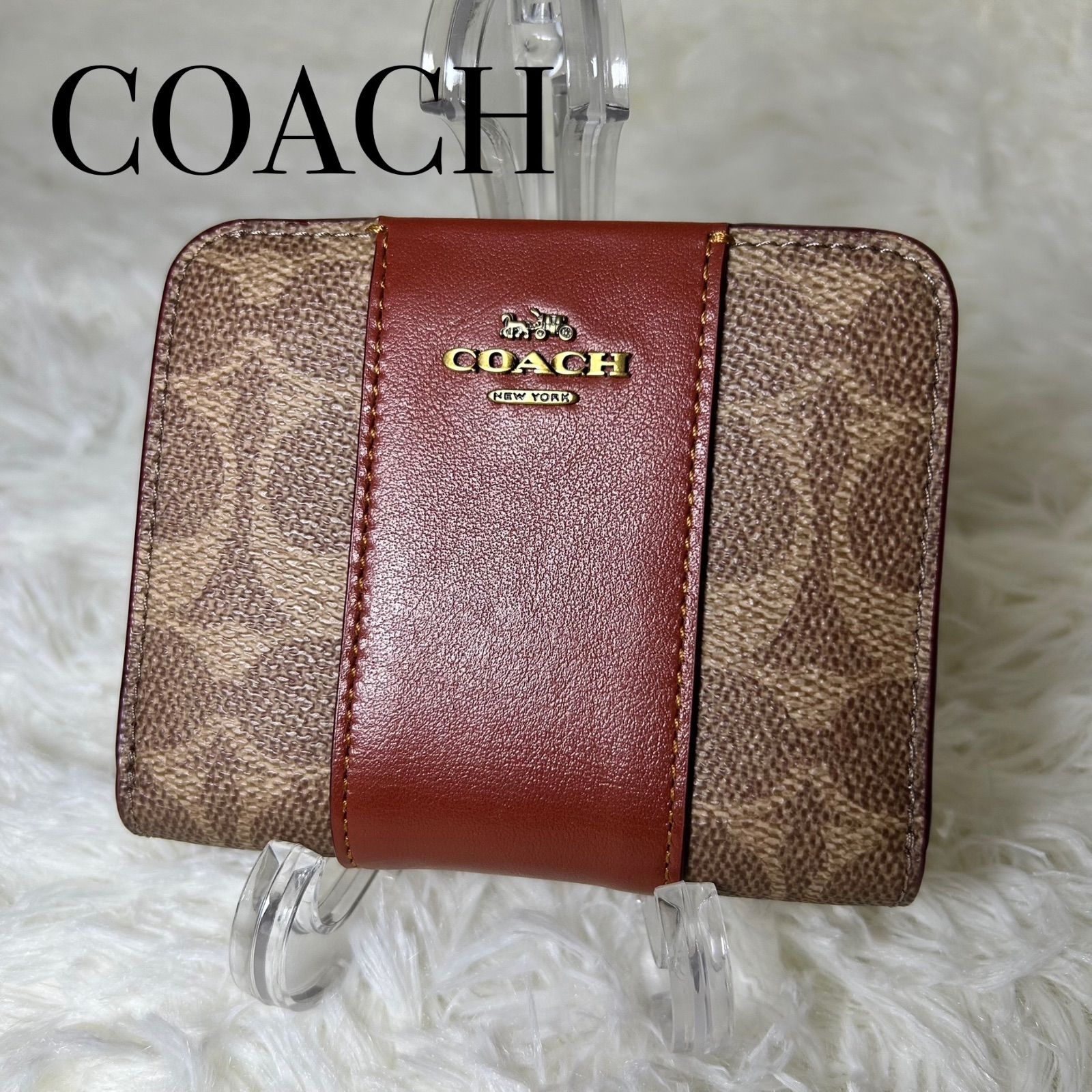 coach 二つ折り財布 ブラウン COACH コーチ コンパクトシグネチャー二つ折り財布 ブラウン レザー レディース 楽天市場】【送料無料】コーチ  二つ折り 財布 ブラウン ベージュ シグネチャー 40751 美品 キャンバス レザー 中古 COACH 折り財布 ホック コンパクト ...