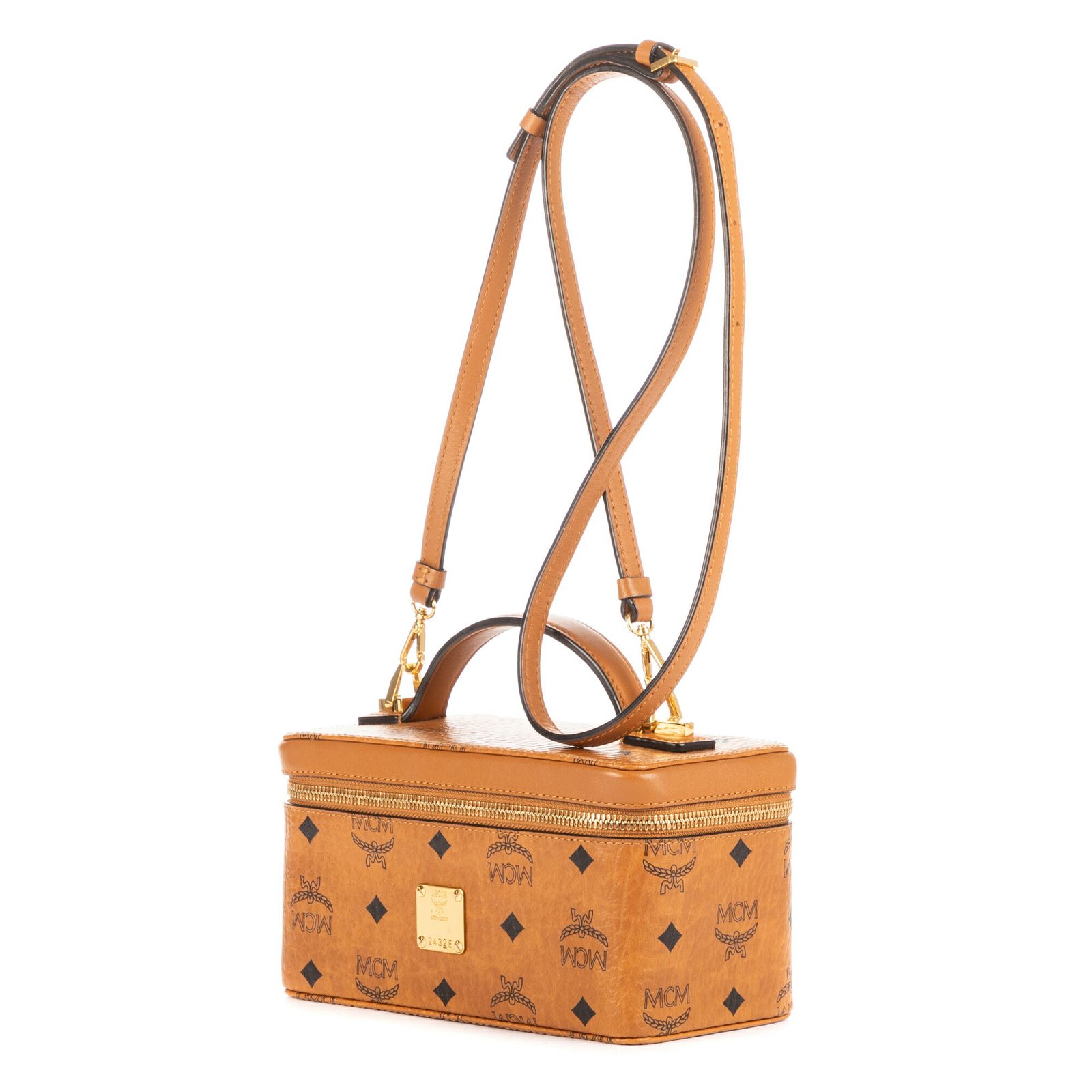 エムシーエムコスメティックケース クロスボディコニャックヴィセトスPVCキャンバスA