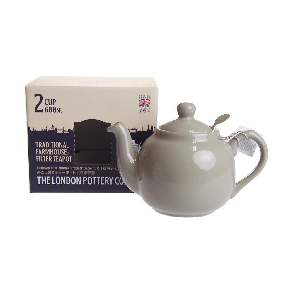 2cup_グレイ LONDON POTTERY ロンドンポタリー ファームハウス ティーポット 2カップ用 グレイ