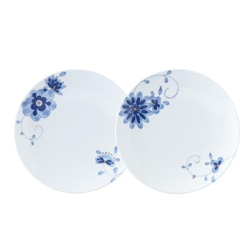 Color ペアプレートセット_PatternName ギフトラッピングなし NARUMI ナルミ プレート 皿 セット ミラノ デュオ 21cm ブルー 梅の花 更紗調 結婚祝い 電子レンジ温め 食洗機対応 ギフト箱入り 97230-21998