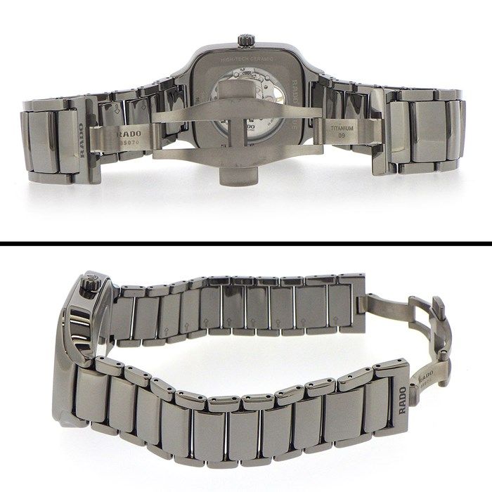 ラドー RADO 腕時計 トゥルー R27125152 スクエア スケルトン文字盤 裏
