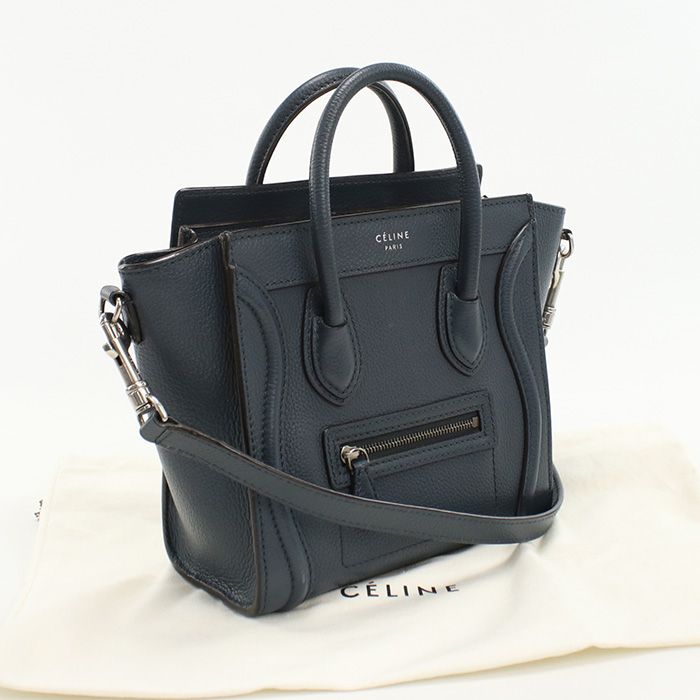 CELINE セリーヌ ラゲージ ナノ ハンドバッグ レザー【中古