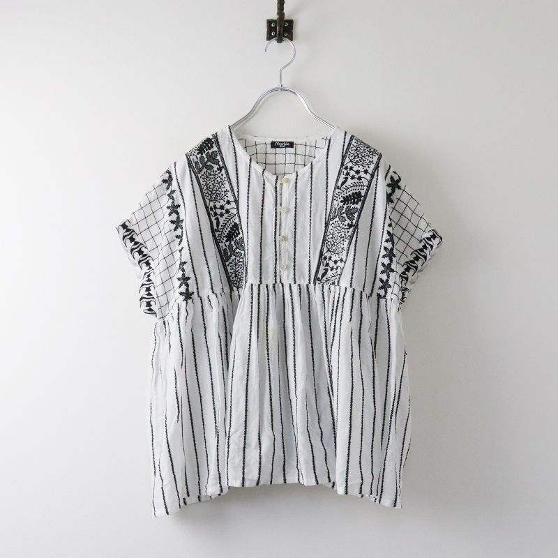 マーブルシュッド marble SUD 美品 2022SS Angelfish 刺繍 フレア