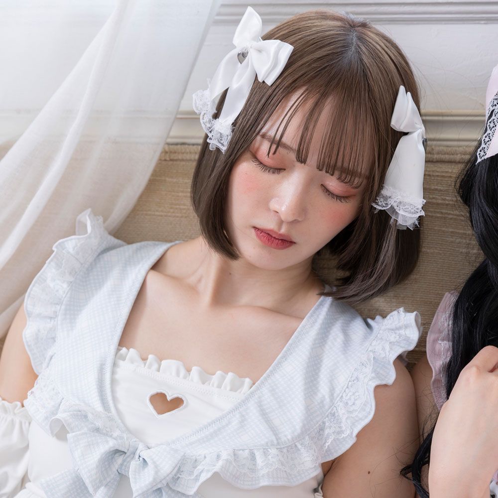 夢展望公式 [新品未使用] うさ耳着せ替え水着 [ブラック] 他