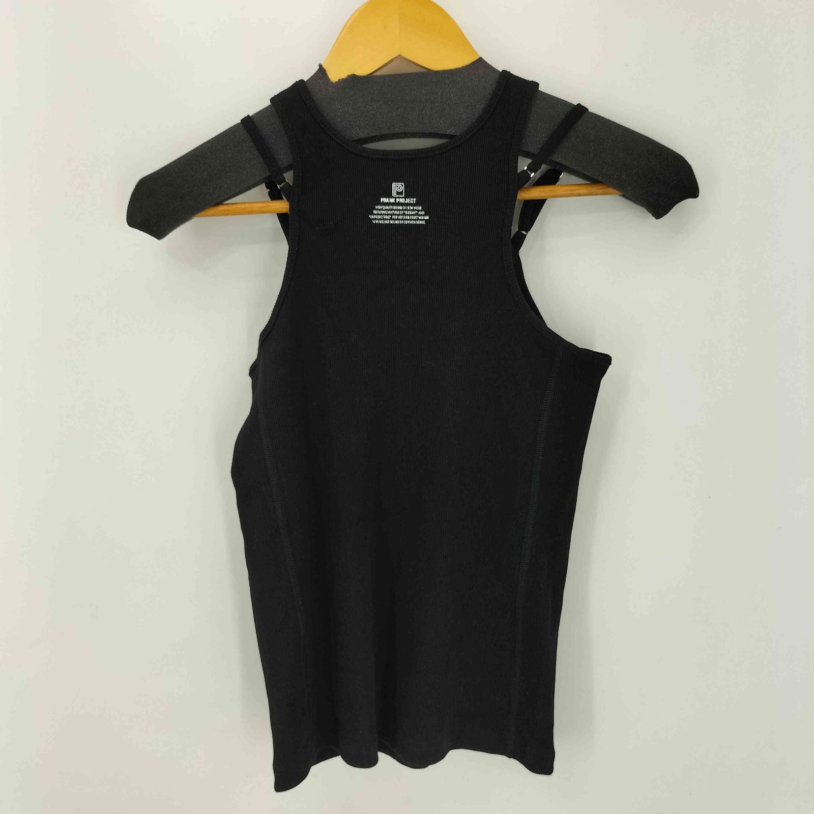 PRANK PROJECT プランクプロジェクト タンクトップ F 黒 【古着】【中古】 プランクプロジェクト PRANK PROJECT Front Logo Rib Tank Top