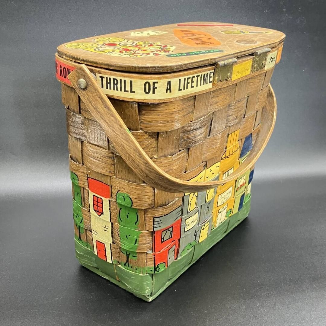 CaroNan ヴィンテージバスケット カロナンバスケット ポップアート 1970年代 ビンテージ サイン