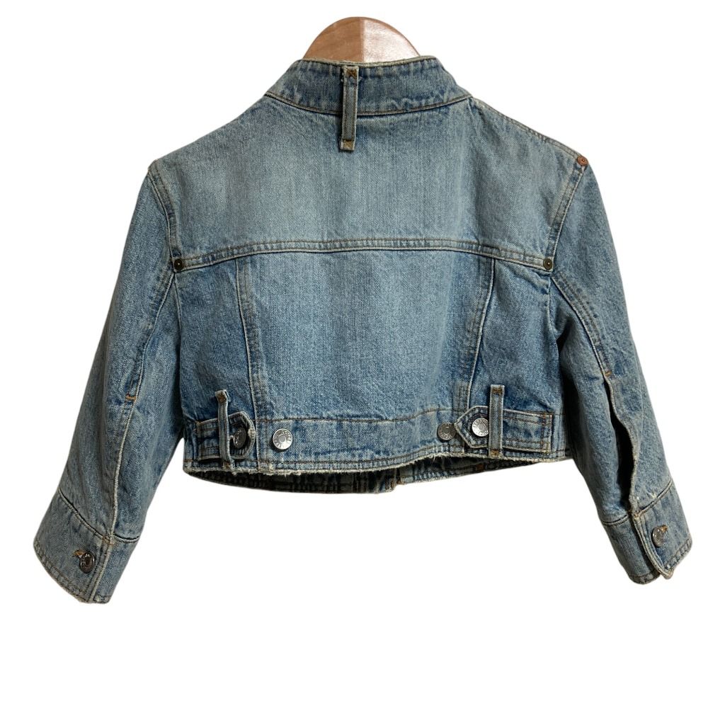 DOLCE＆GABBANA ドルチェ＆ガッバーナ ドルガバ ショート クロップド デニムジャケット Gジャン サイズ40 ライトブルー レディース 古着