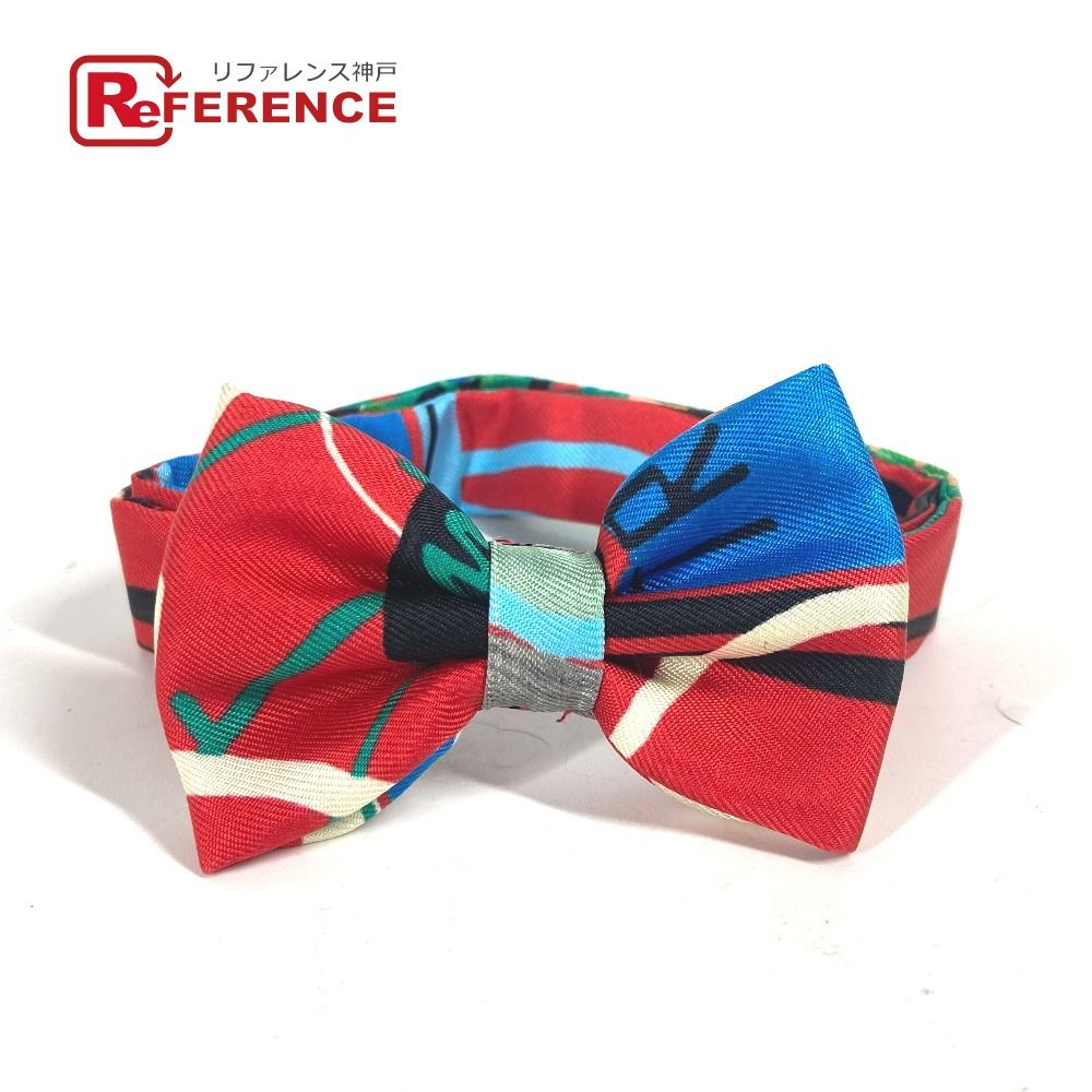HERMES エルメス　ボウタイ　蝶ネクタイ　ヌーパピヨン　カラフル　シルク HERMES エルメス ヌー・パピヨン 蝶ネクタイ シルク 箱付【BKAV9037