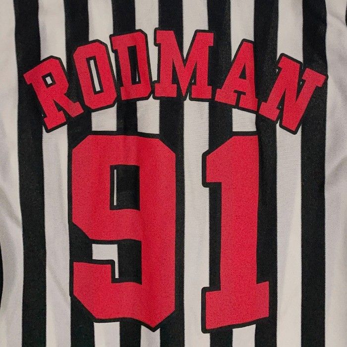 90's Dennis Rodman デニスロッドマン レフェリーシャツ ストライプ