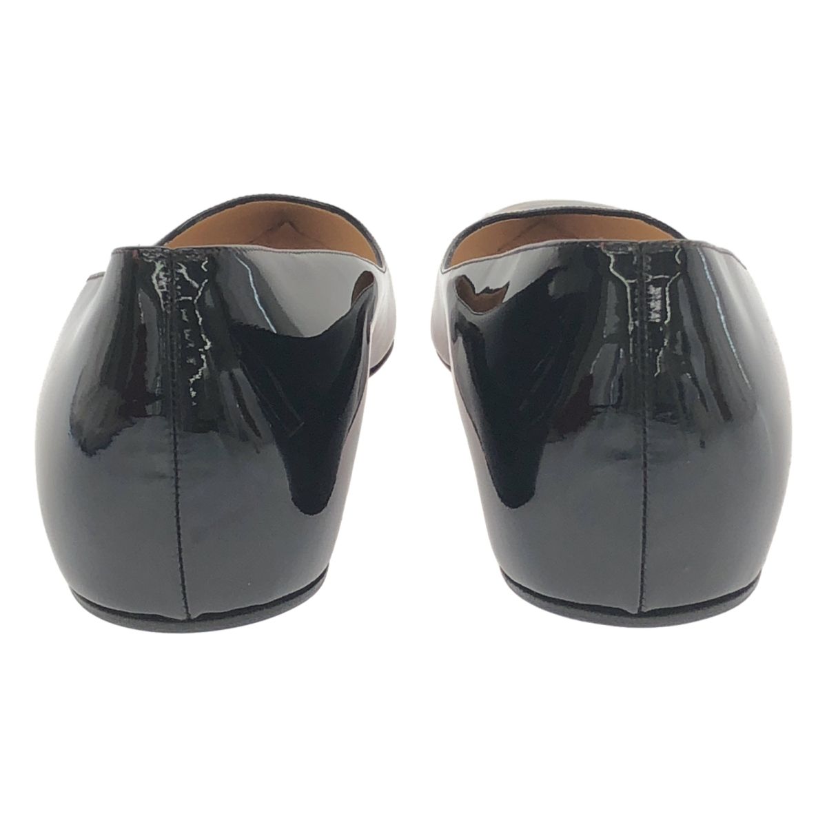 ルブタン茶色生地ストライプ リボンバレエシューズ 39 ルブタン茶色生地ストライプ リボンバレエシューズ 39 ルブタン茶色