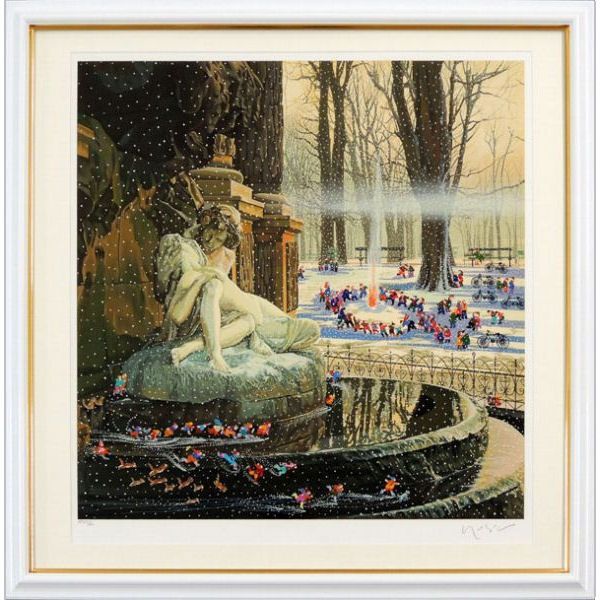 絵画 YAMAGATA ヒロ・ヤマガタ 「子供たちの雪祭り」 シルクスクリーン 版画