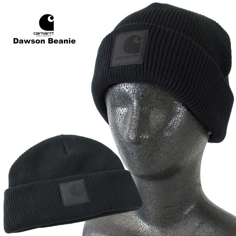 carhartt WIP カーハート Dawson Beanie ビーニー ニットキャップ ユニセックス 防寒 保温 帽子 ニットキャップ ニット帽 登山用 自転車用 ブラック BLACK メンズ帽子 レディース帽子