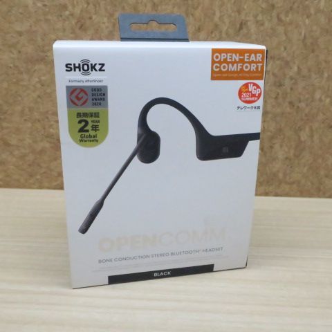 SHOKZ OpenCOMM BLACK C102 ビジネスモデル 骨伝導イヤホン Bluetoothヘッドセット - メルカリ