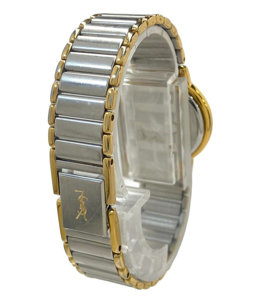 YSL アナログ腕時計 シルバー Yves Saint Laurent 腕時計 ラウンド シルバー YSL