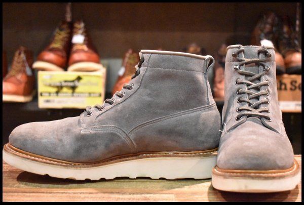 UK7.5 VIBERG ヴァイバー 2030 SCOUT グレー カーフスエード ビブラム4014シングル 編み上げ ヴィバーグ HOPESMORE FE036