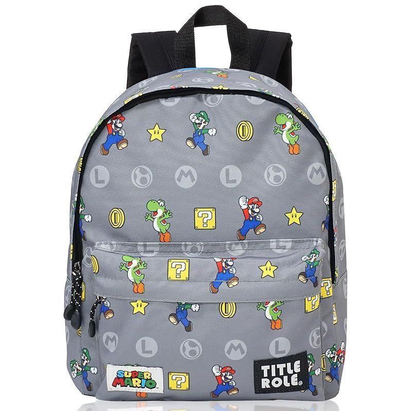 【特価商品】[タイトルロール] リュック SUPER MARIO(スーパーマリオ) KIDS ジャンプu0026ラン グレー F 0