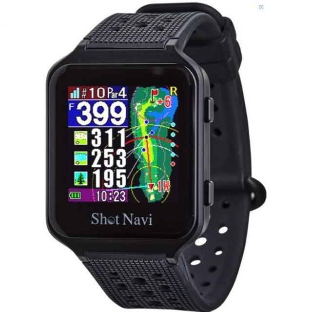 【正規品】SHOT NAVI ショットナビ ゴルフナビ AIR BK【飛距離測定器】ブラック 世界最小、最軽量クラス