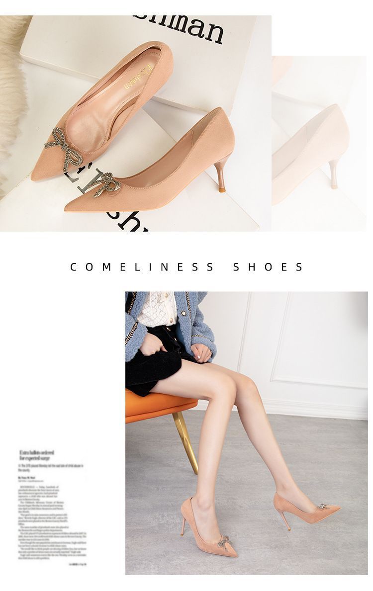 ハイヒール パンプス 6cmヒール 9.5cmヒールスエード ピンヒール