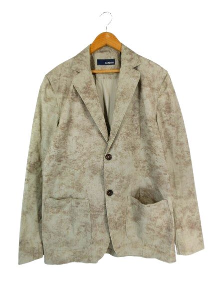 ラルディーニ LARDINI テーラード ジャケット 2B 総柄 サイズL ベージュ系 QQQ
