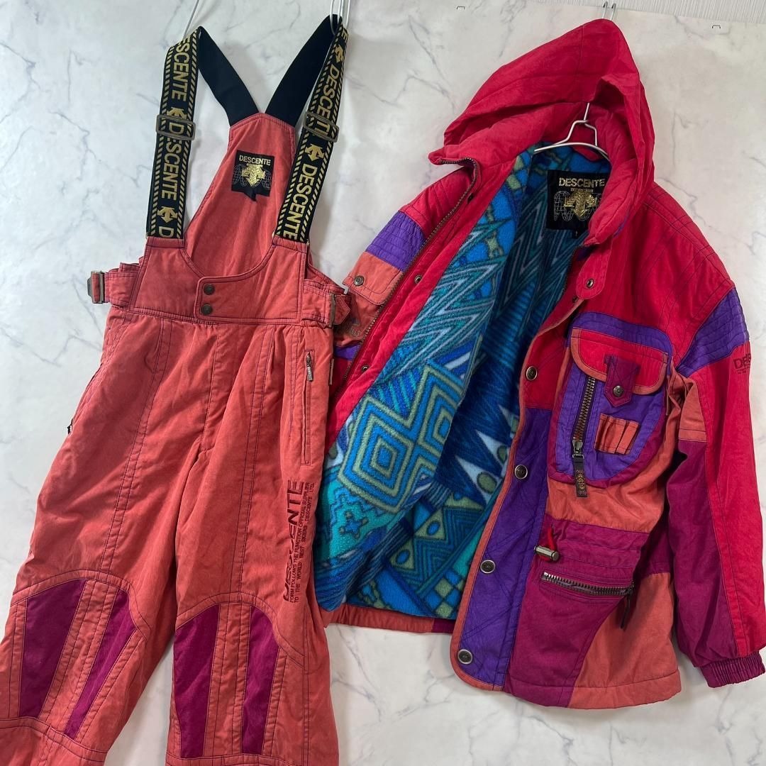 デサント スキーウェア 上下 裏地フリース 男女兼用 L相当 B1455