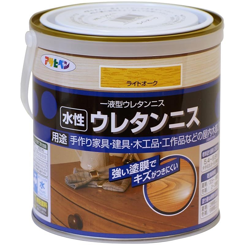 アサヒペン 水性ウレタンニス 0.7L ライトオーク